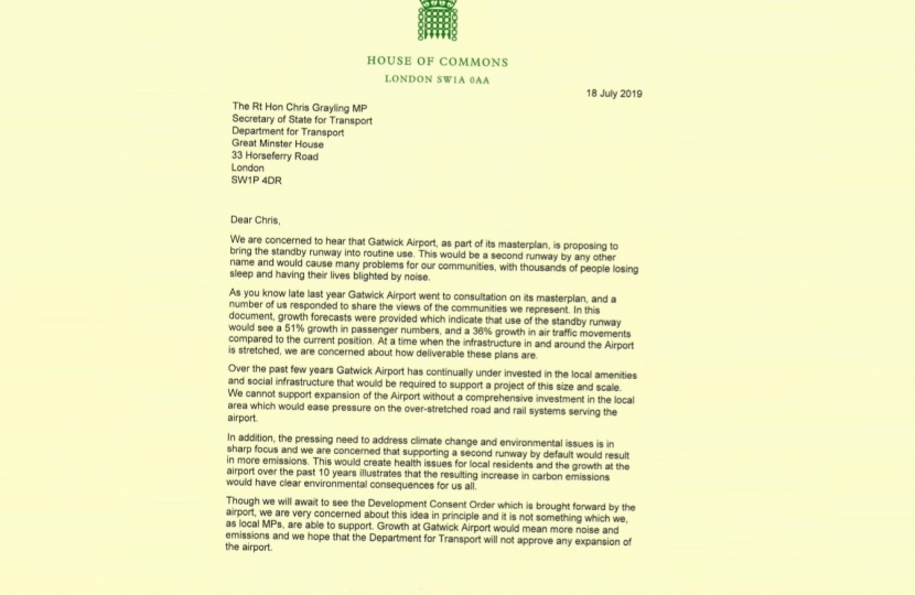 Gatwick letter