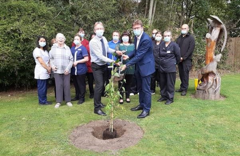 Greg thanks care home staff at Fountains Lodge