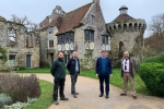 Greg and Scotney Castle staff at the old castle