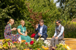 Tor, Jan, Greg and Nick in Hospice in the Weald garden